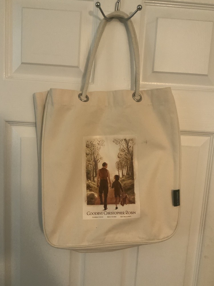 2017 GOODBYE CHRISTOPHER ROBIN PROMO ECO SMART CANVAS TOTE BAG 14.5” X 13”