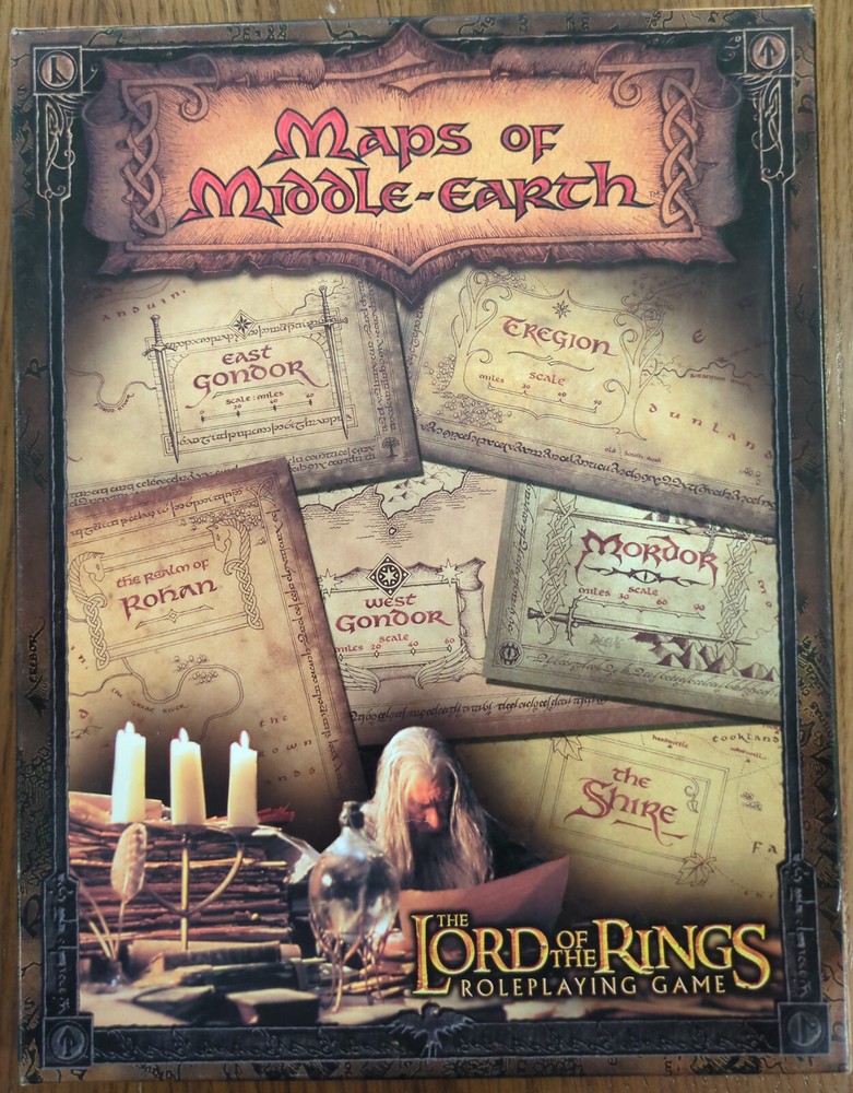 Middle-Earth Maps for LOTR Roleplaying Game Complete Box Set