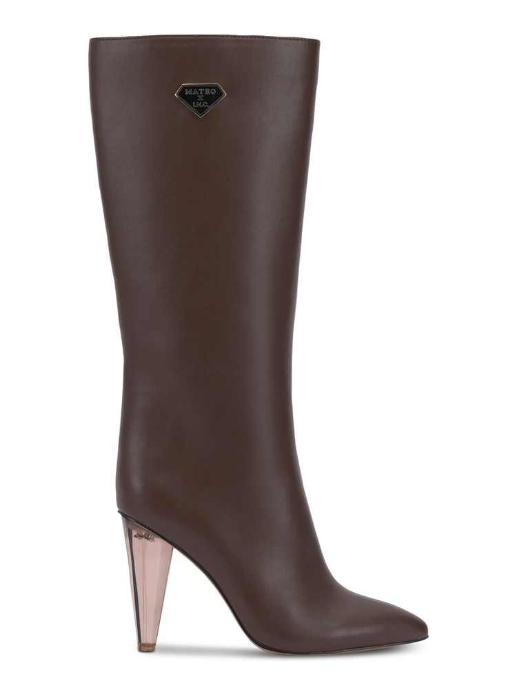 INC Womens Brown Arch Support Charlotte Pointed Toe Stiletto Zip-Up Boots 9 M