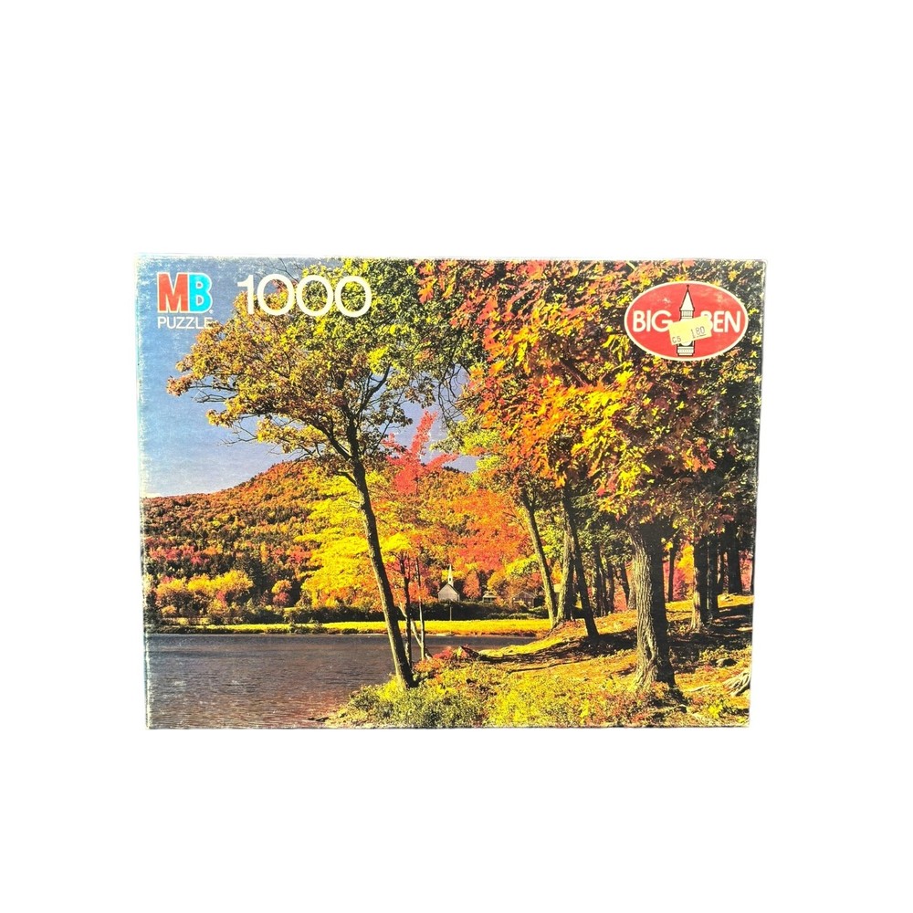 Vintage Milton Bradley Big Ben 1000 Piece Puzzle Eaton New Hampshire -1982 New F