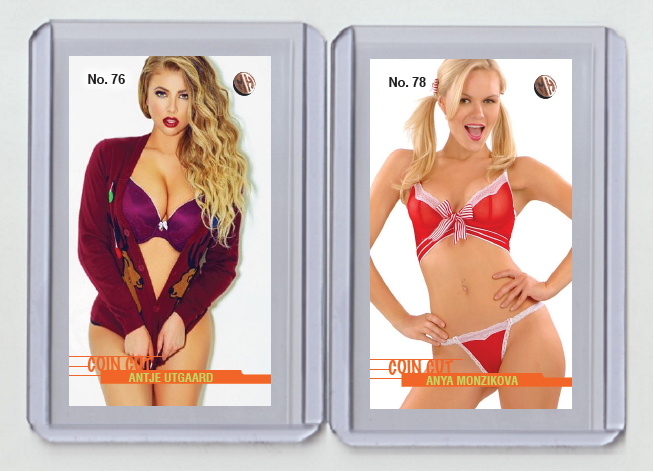 Anya Monzikova rare MH Coin Cut #'d x/3 Tobacco card no. 78