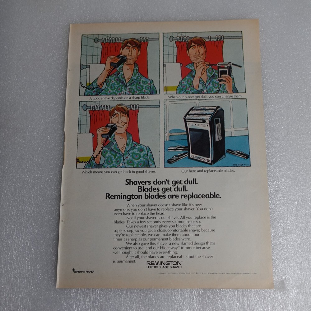 Vintage Print Ad Remington Lektro Blade Shaver And Chevrolet Monte Carlo