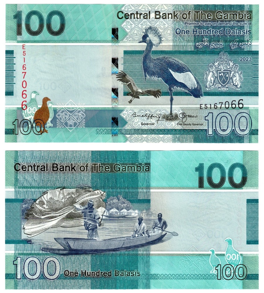 2023 Gambia  Banknote P41 100 Dalasis UNC New date / signature