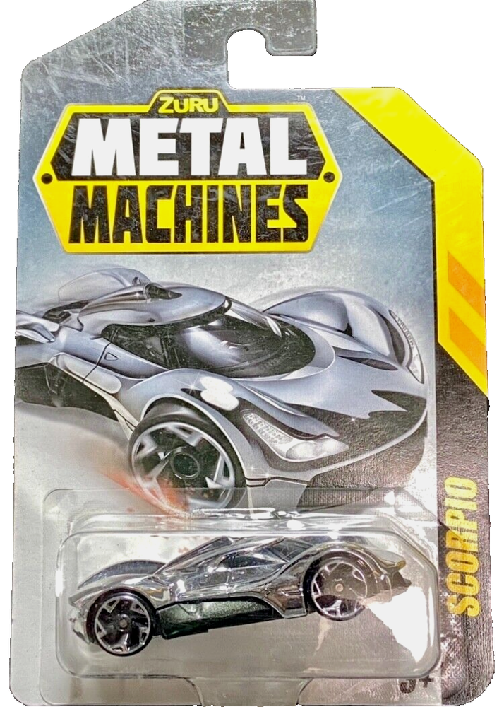 Metal Machines Scorpio Zuru Exotic Car 1:64 Chrome Black Model Toy NIP 2021