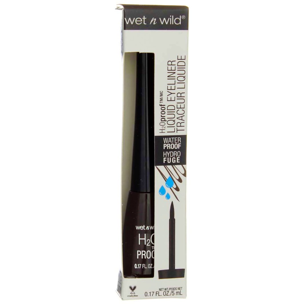 2 Pack Wet n Wild H2OProof Liquid Eyeliner, Dark Brown 880, Waterproof, 0.17 ...