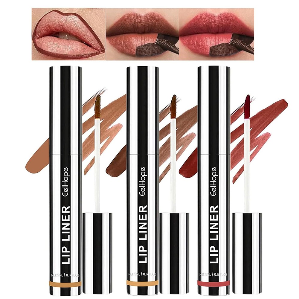3 Colors Peel Off Lip Liner Tattoo, Peel Off Lip Stain with Matte Finish