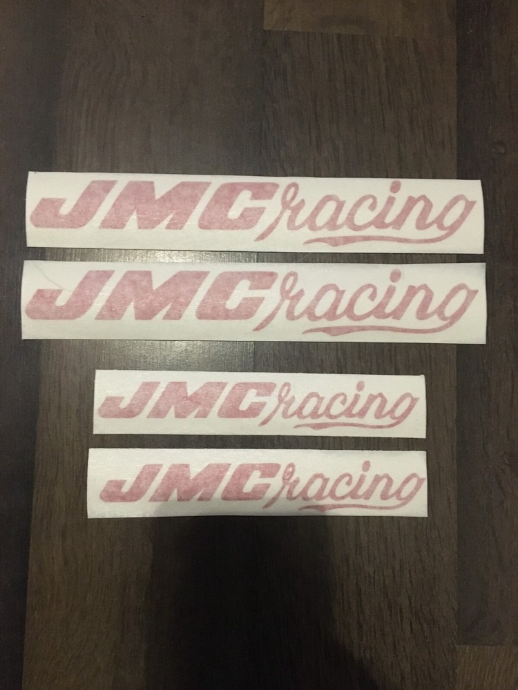 Red JMC racing custom Frame + Fork decals old school BMX