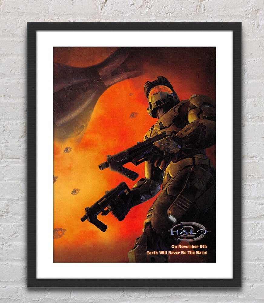 Halo 2 Master Chief XBOX Glossy Promo Ad Poster Unframed G0561