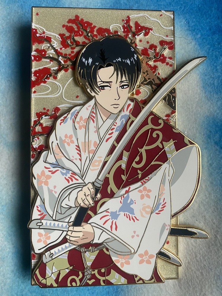 Attack On Titan Levi Ackerman Anime Gold Hard Enamel Pin Rare LE Gspinsshop