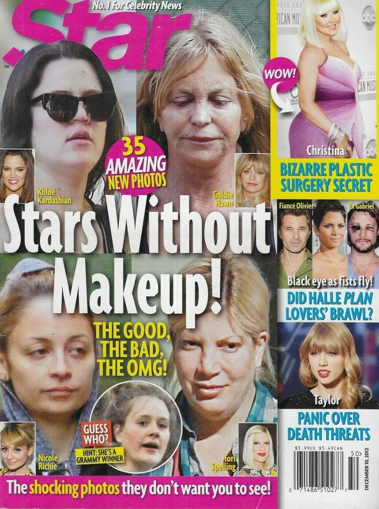 Star Magazine Stars Without Makeup Christina Aguilera Taylor Swift Halle Berry