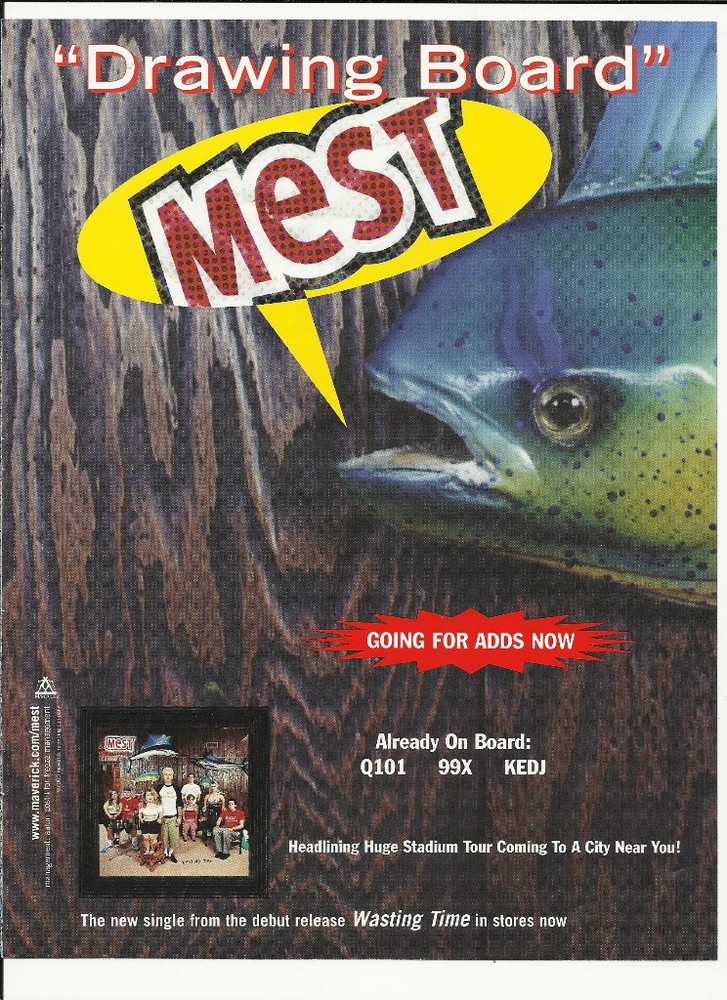 MEST Drawing Board Trade Ad POSTER of 1999 Wasting CD