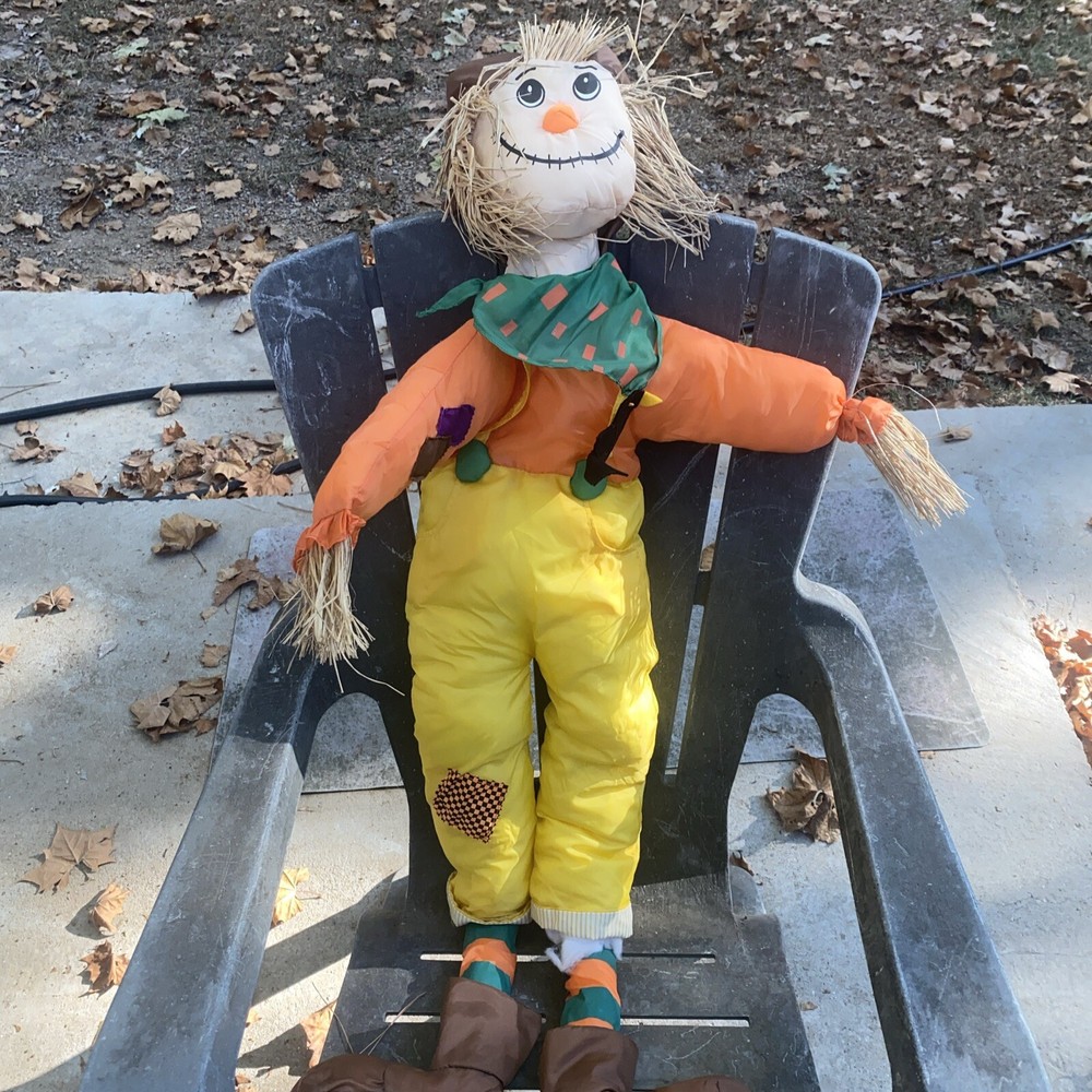 Goffa International Stuffed Plush SCARECROW 4 Foot Halloween Collectible EUC