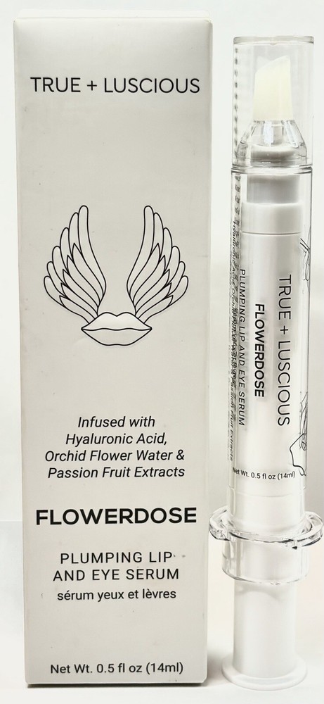 True & Luscious Flowerdose Plumping Lip Eye Serum Fruit Extract Hyaluronic Acid