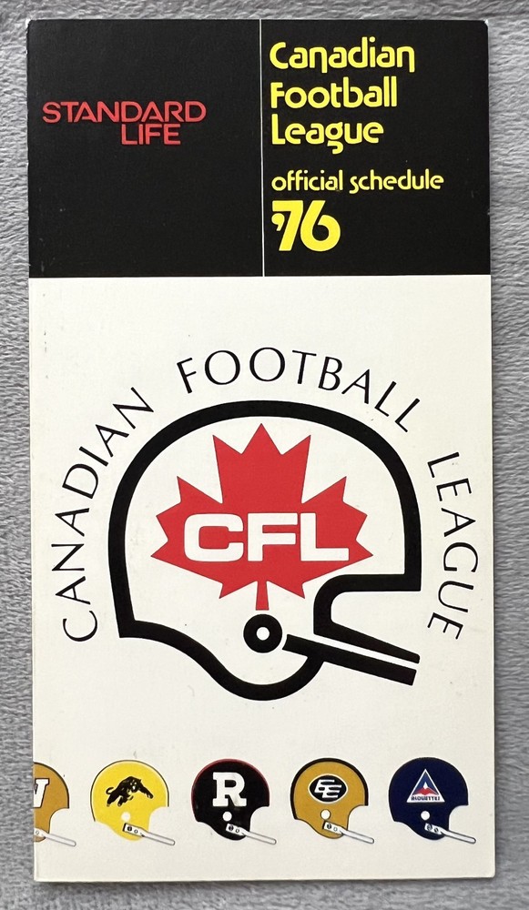1976 Montreal Alouettes Canadian Football League Pocket Schedule