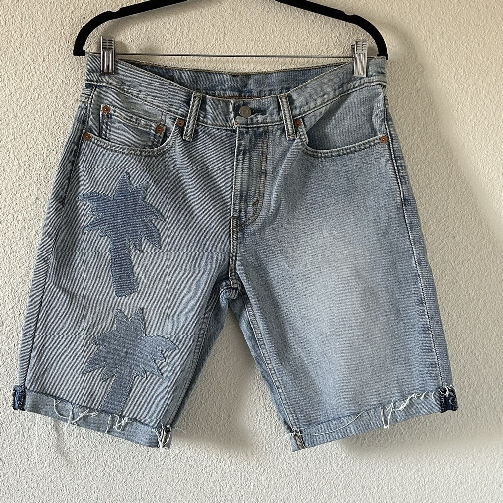 Levi’s Men’s Denim Shorts 32 NWOT Slim Palm Tree Summer Beach Preppy Street