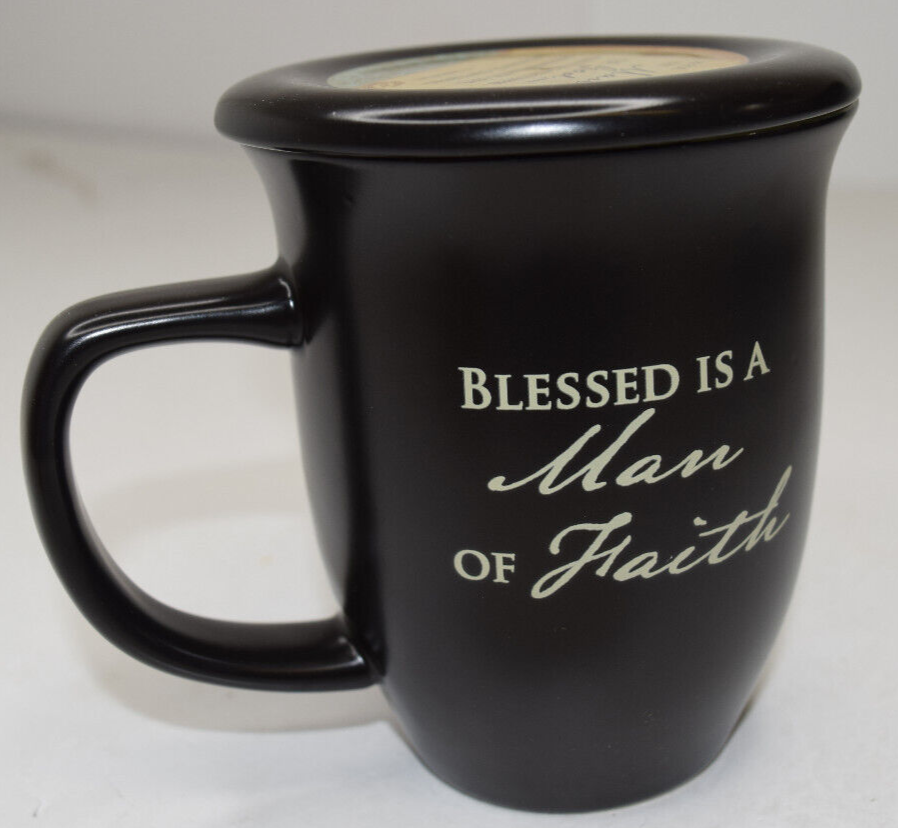 Abbey Press Religious Mug and Coaster Set 14oz Blessed is a Man of Faith NEW-image