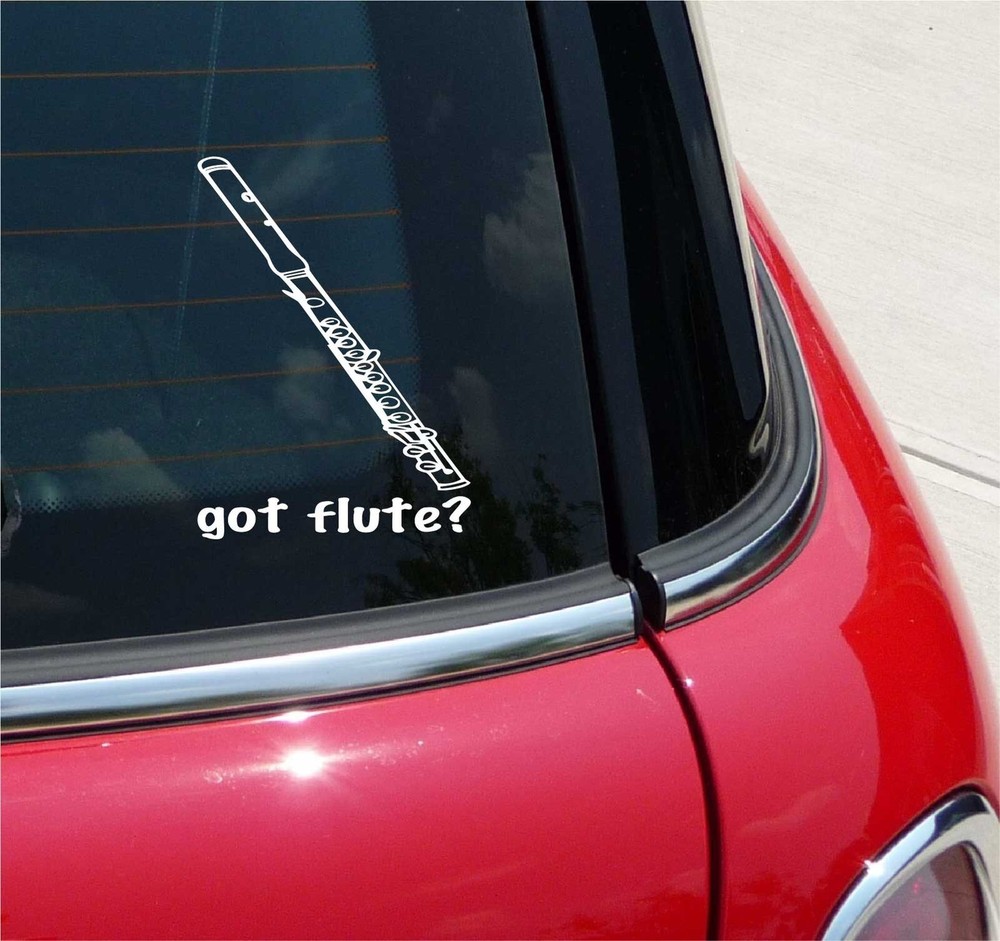 GOT FLUTE? MUSIC BAND GRAPHIC DECAL STICKER ART CAR WALL DECOR