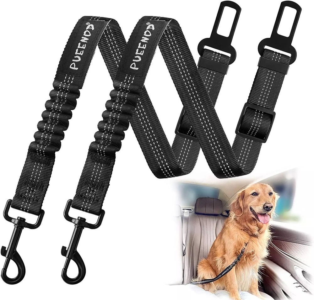 2 Pack Dog Seat Belt Adjustable Dog Car Seatbelts Pet Vehicle Safety Harnesses