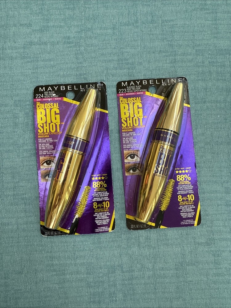 Maybelline Colossal Big Shot Volumizing Mascara in Very Black 224 & Blackest 223