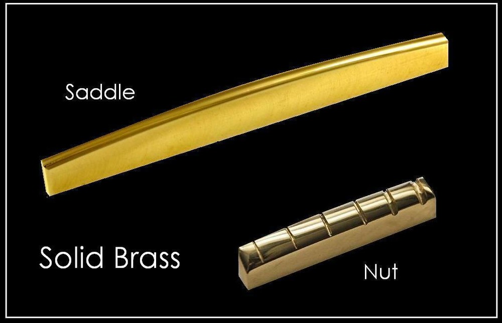 Pure BRASS NUT and SADDLE Set handmade for YAMAHA Acoustic 6 String Guitar