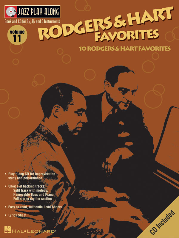 Rodgers Hart Favorites Jazz Play-Along Vol 11 for Bb Eb C BC Sheet Music Book CD