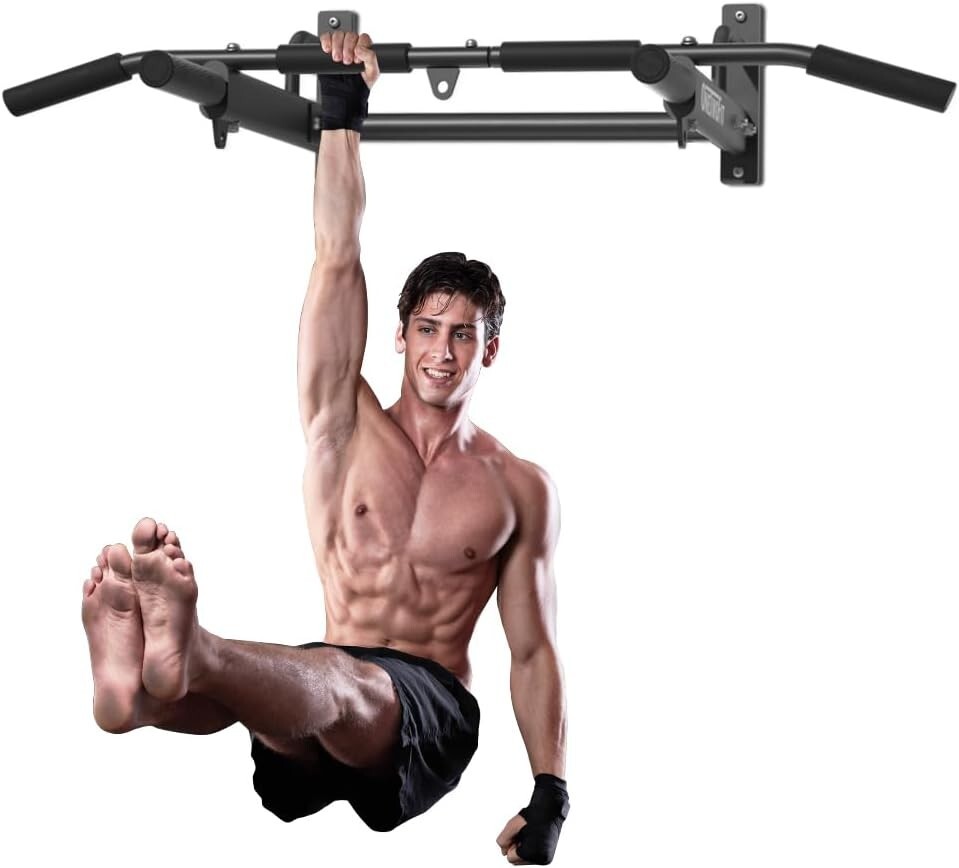 Wall Mounted Pull up Bar, 400 LBS Heavy Duty Chin up Bar Multifunctional Strengt