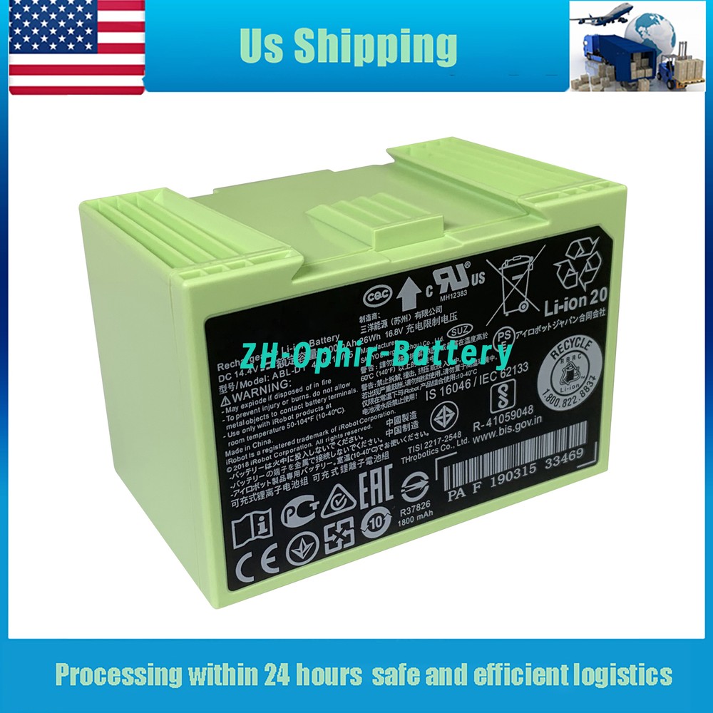iRobot Roomba ABL-D1 Replacement Battery for e5 e6 i3 i4 i6 i7 i7+ i8+ Robot Vacuums-image