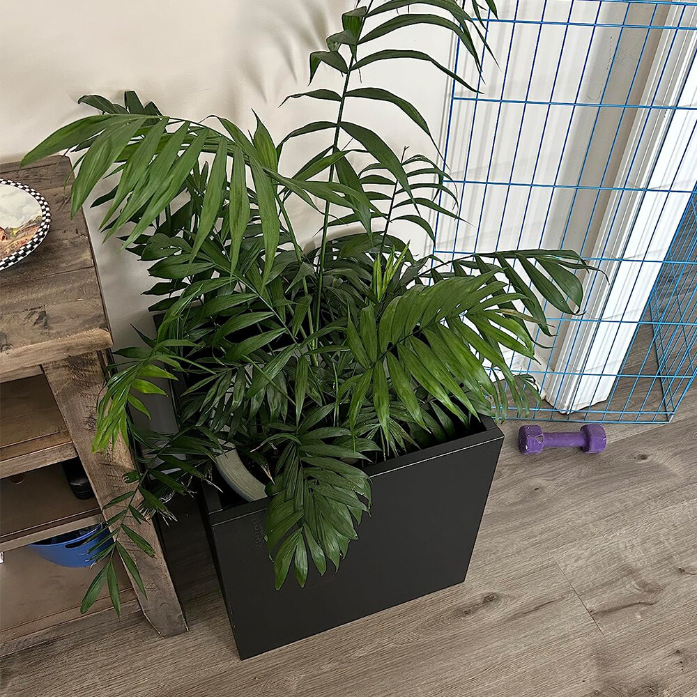 18-inch Galvanized Steel Garden Planter Pots Cube Metal Planting Flower Pot Deck