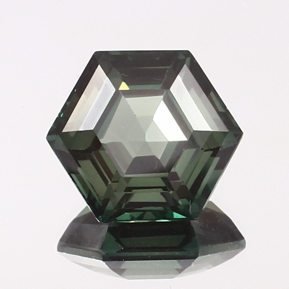 Natural Green Brazilian Tourmaline Hexagon Cut Loose Gemstone 13x13mm-image
