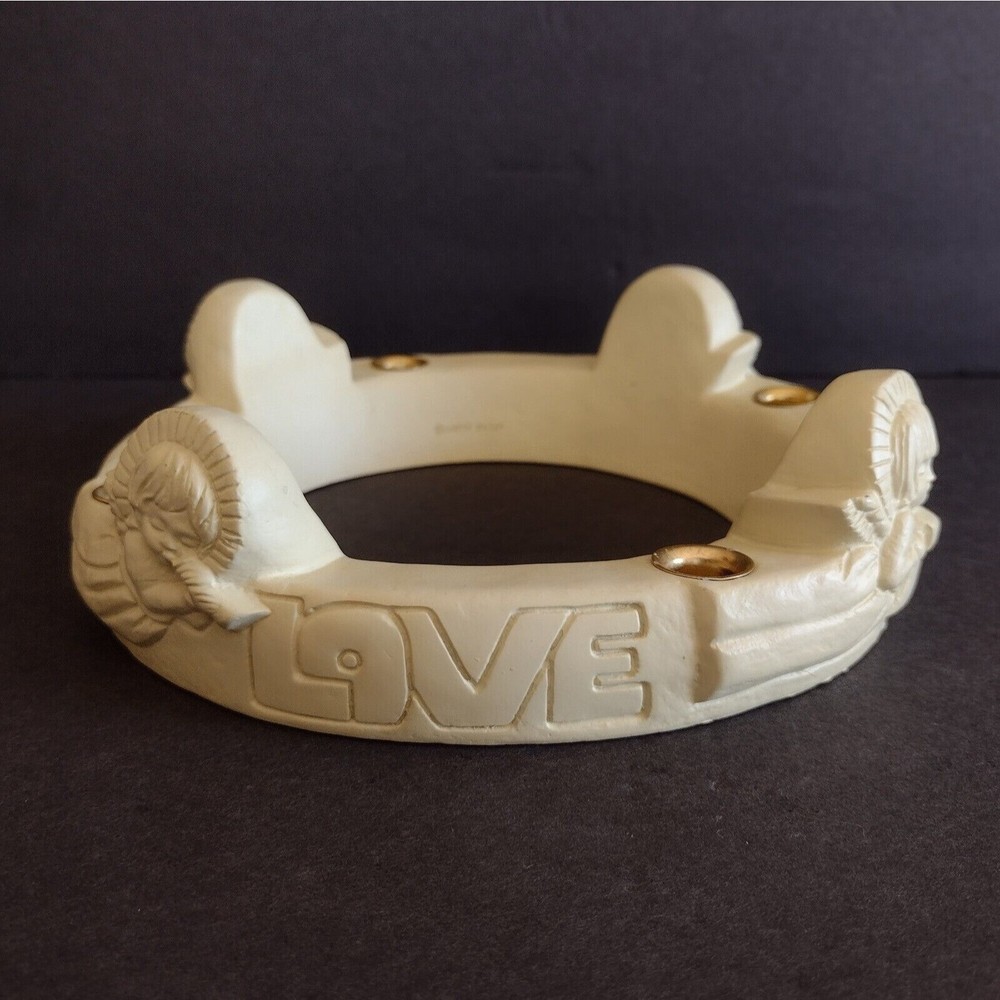 Abbey Press Christmas Angel Candle Holder Taper Advent Love Hope Peace Joy-image