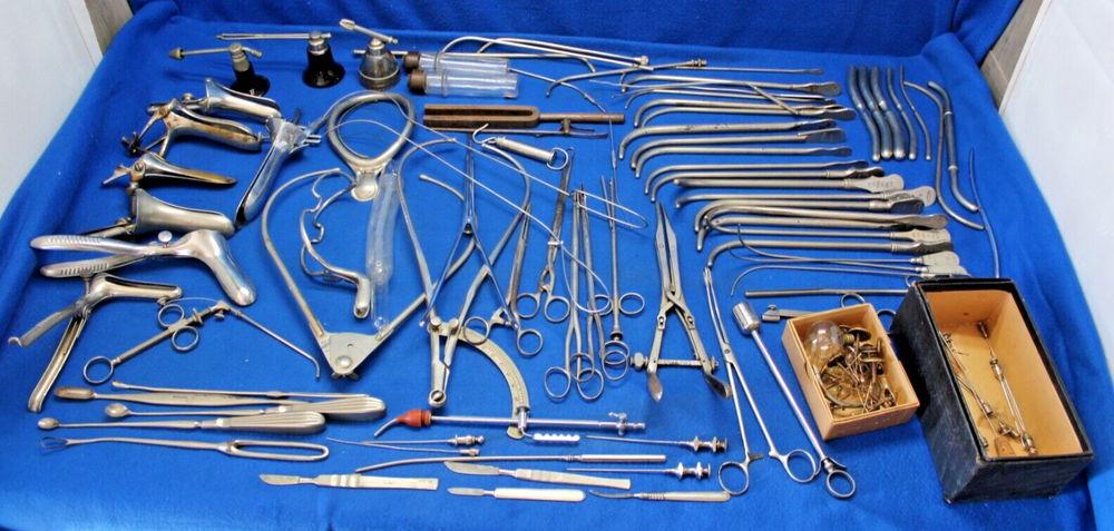 LARGE 65 Piece Lot of Vintage Stainless Steel Medical/Surgical Tools/Instruments