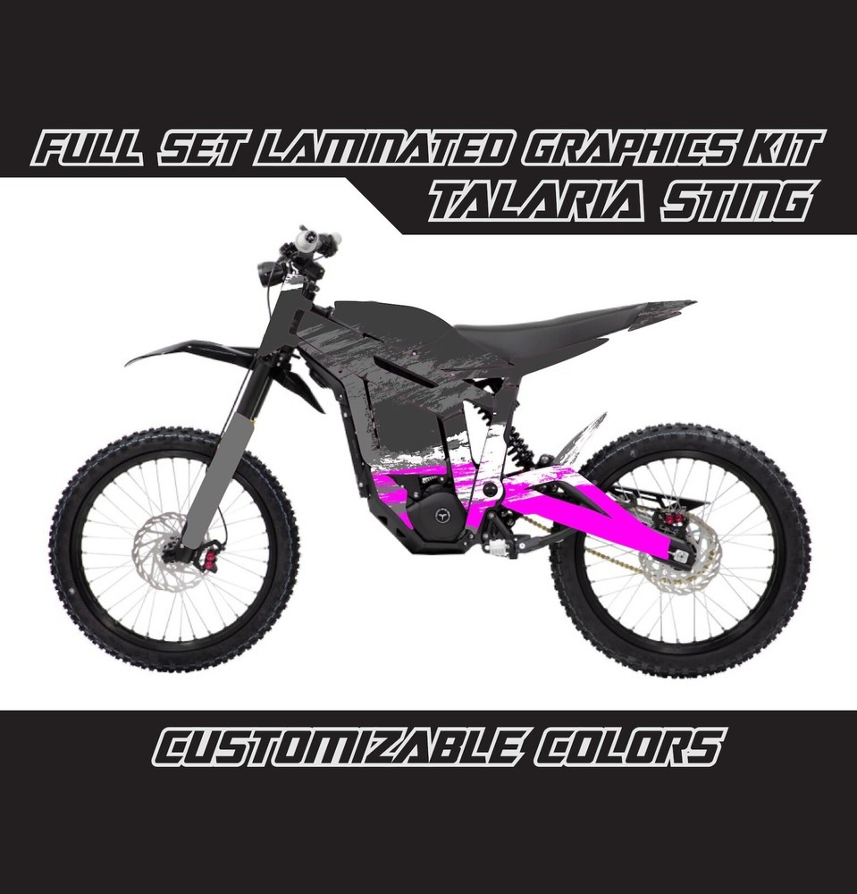 TALARIA STING Brushed Purple White Graphics Stickers Kit Wrap Skin Decals Set
