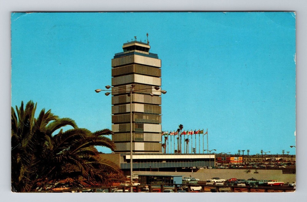 Los Angeles CA-California, Control Tower, Air Terminal, Vintage c1965 Postcard