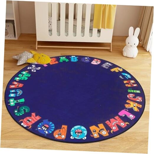 Colorful ABC Alphabet Playmat – 6ft Non-Slip Kids Classroom Rug-image