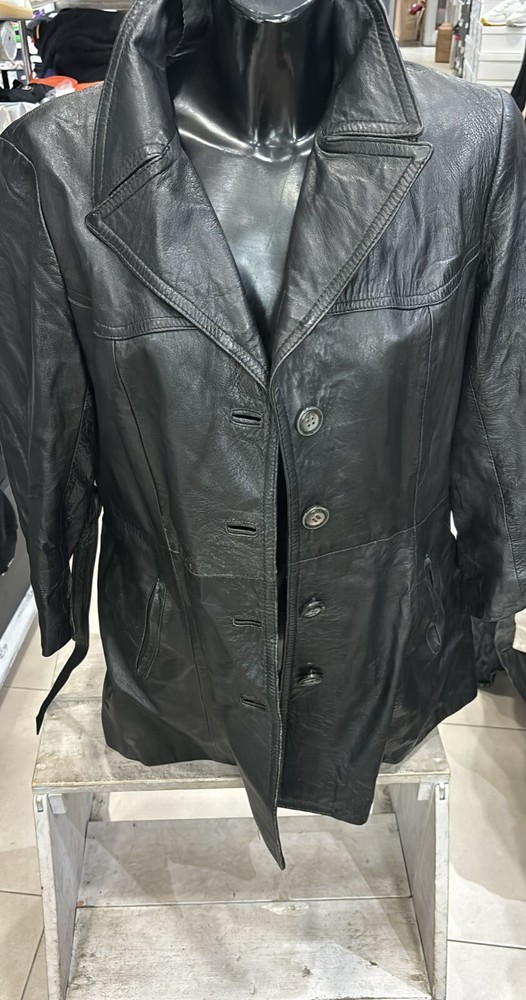 Vincent Black Genuine Leather Jacket for Women Size 52 LLD210