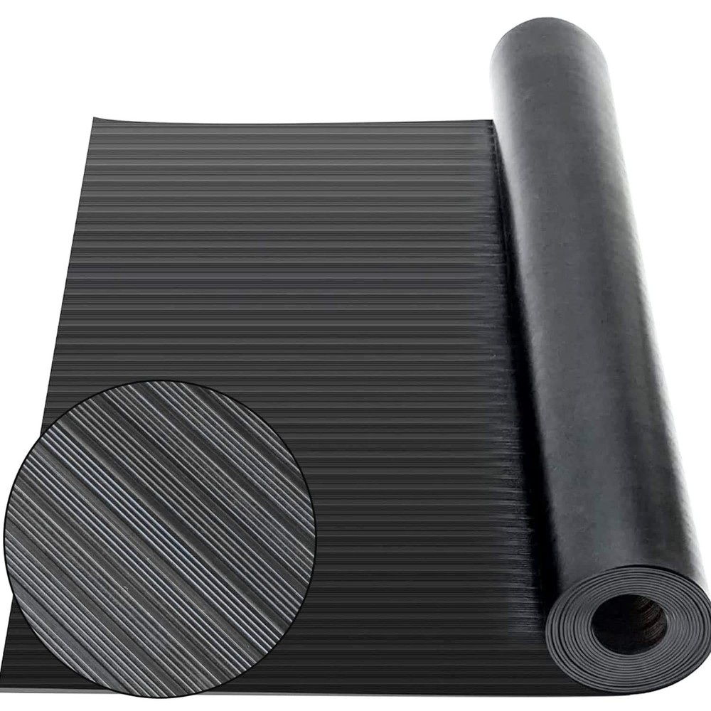 Garage Rubber Flooring Roll 9.8ft x 3.3ft, 3 mm Thickness Rubber Floor Mat, H...