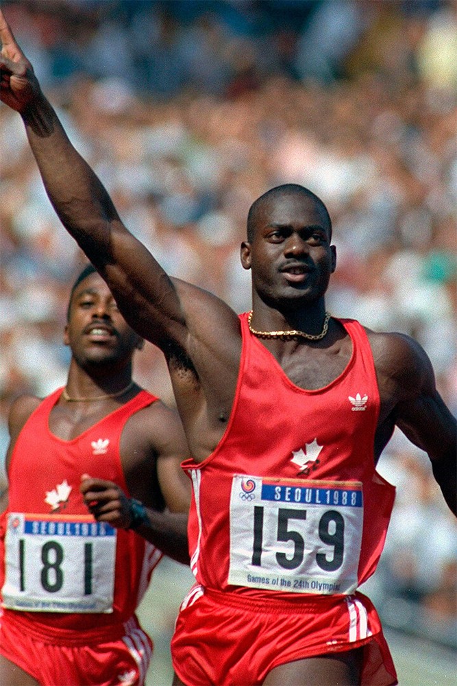 Ben Johnson Wins Gold Tainted Sports Wall Art Home Decor - POSTER 20x30