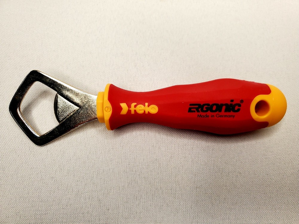 Felo 63507 Bottle Opener w/Insulated Style Ergo Grip PRO-BEVERAGE TOOL