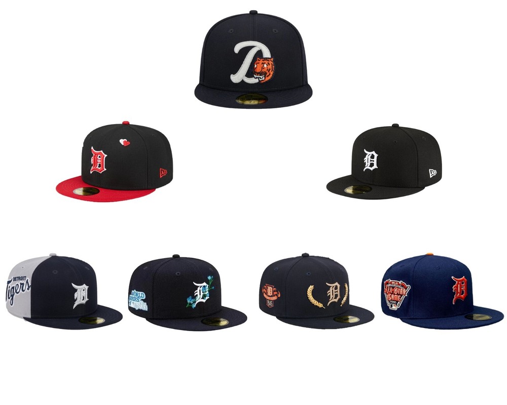 New MLB Detroit Tigers New Era Men's Baseball Cap 59FIFTY Fitted Cap