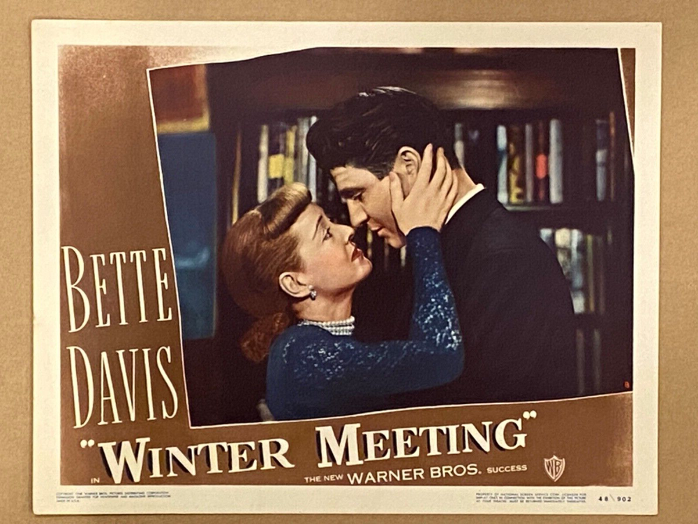 WINTER MEETING ‘48 BETTE DAVIS KISSES JIM DAVIS BEST CARD IN THE SET