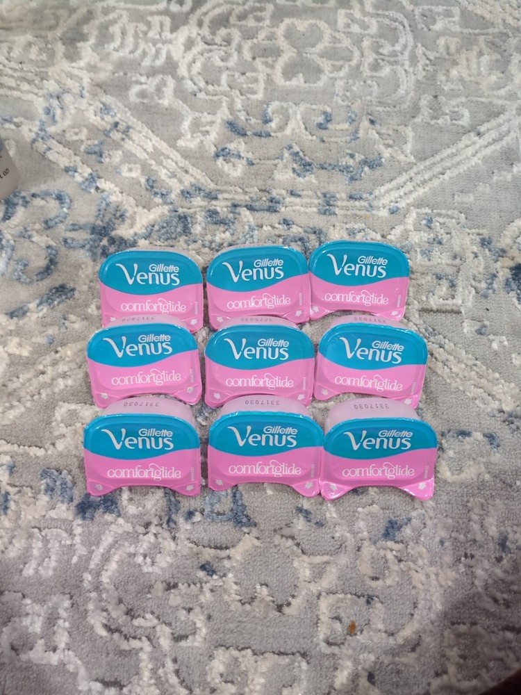 New Lot of 9 Gillette VENUS Comfort glide Triple 3 Blade Refill Cartridges