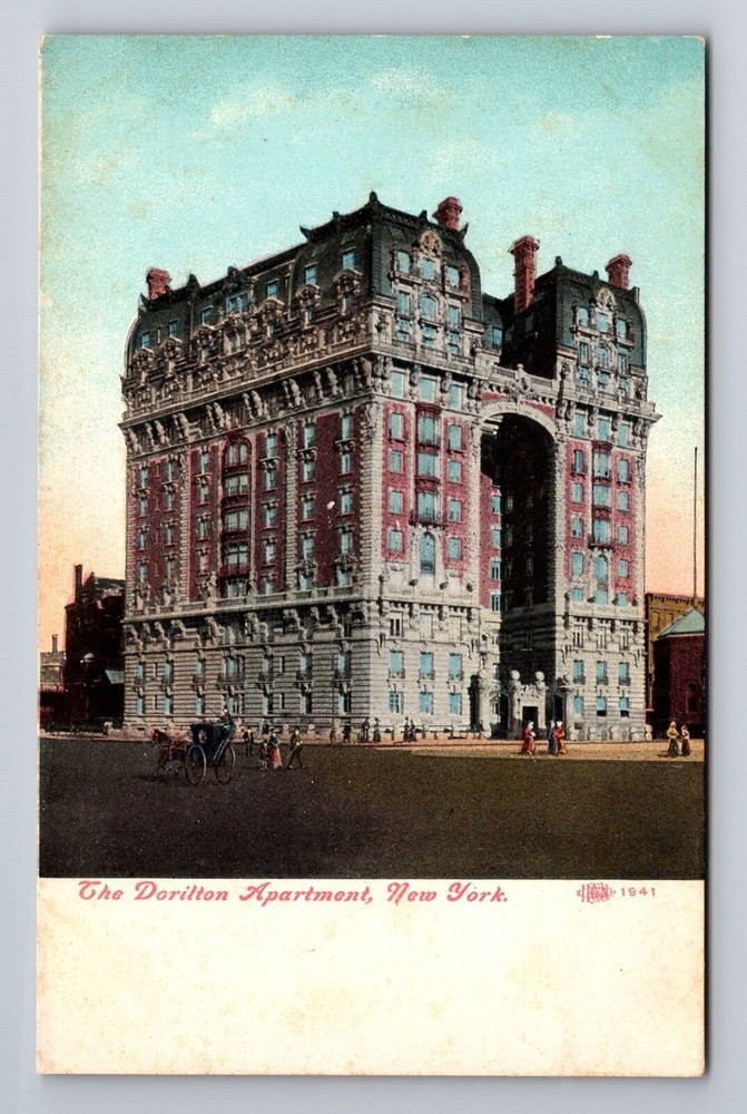 New York City NY, The Dorilton Apartment, Souvenir, Vintage Postcard