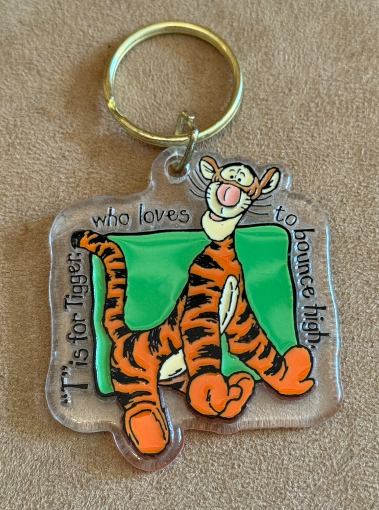 Disney Tigger acrylic keychain Winnie the Pooh World Land ring