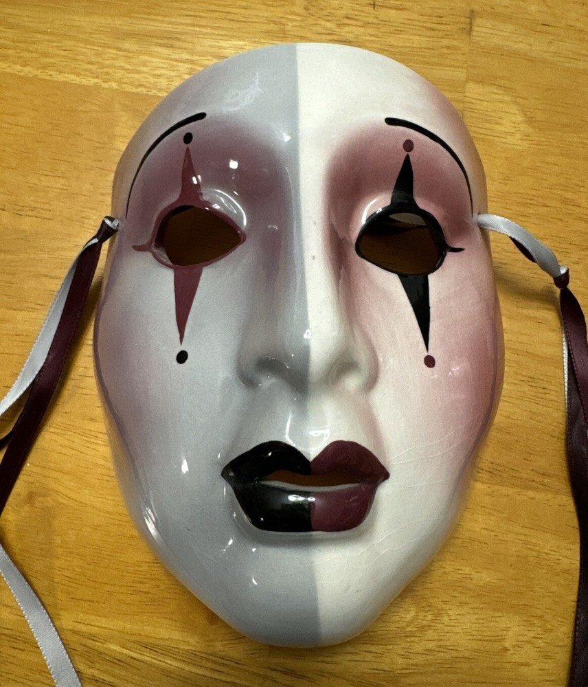 About Face A Division Of Clay Art San Francisco Ceramic Face Mask Vintage-image