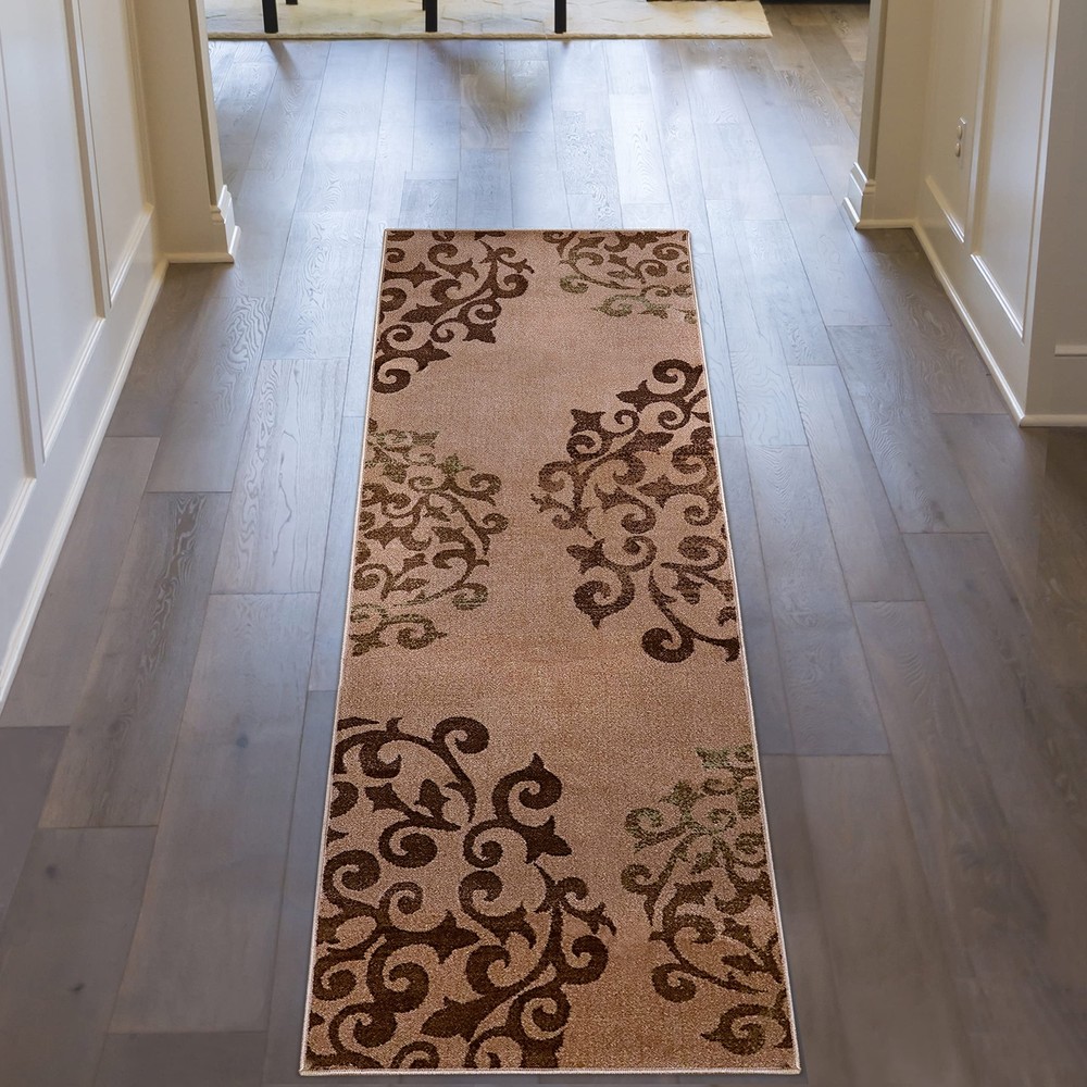Indoor Non-Slip Runner Rug, Floral Home Floor Decor for Bedroom, Living Room,...