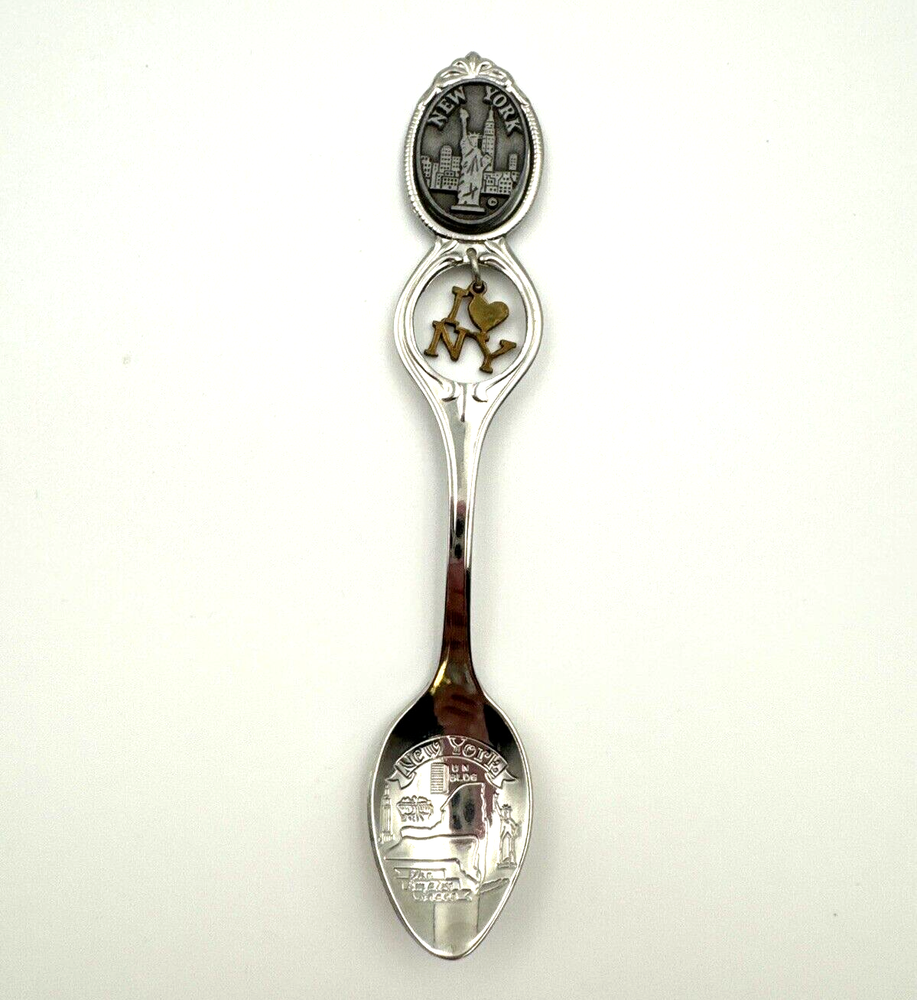 New York Souvenir Demitasse Spoon - Statue of Liverty - I ❤ NY - Collectible