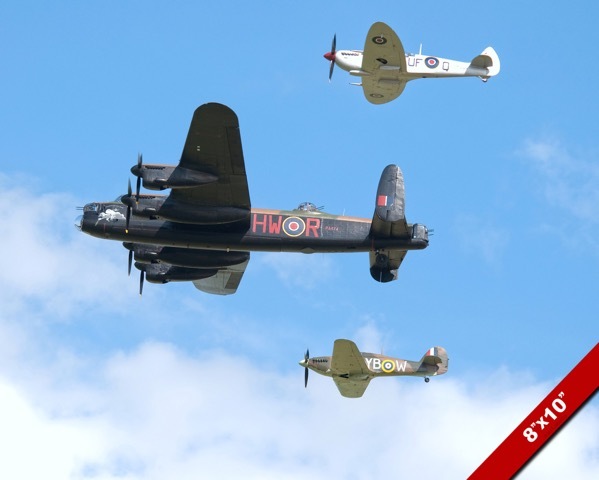 Vintage WWII British Bomber and Fighter Planes Canvas Print