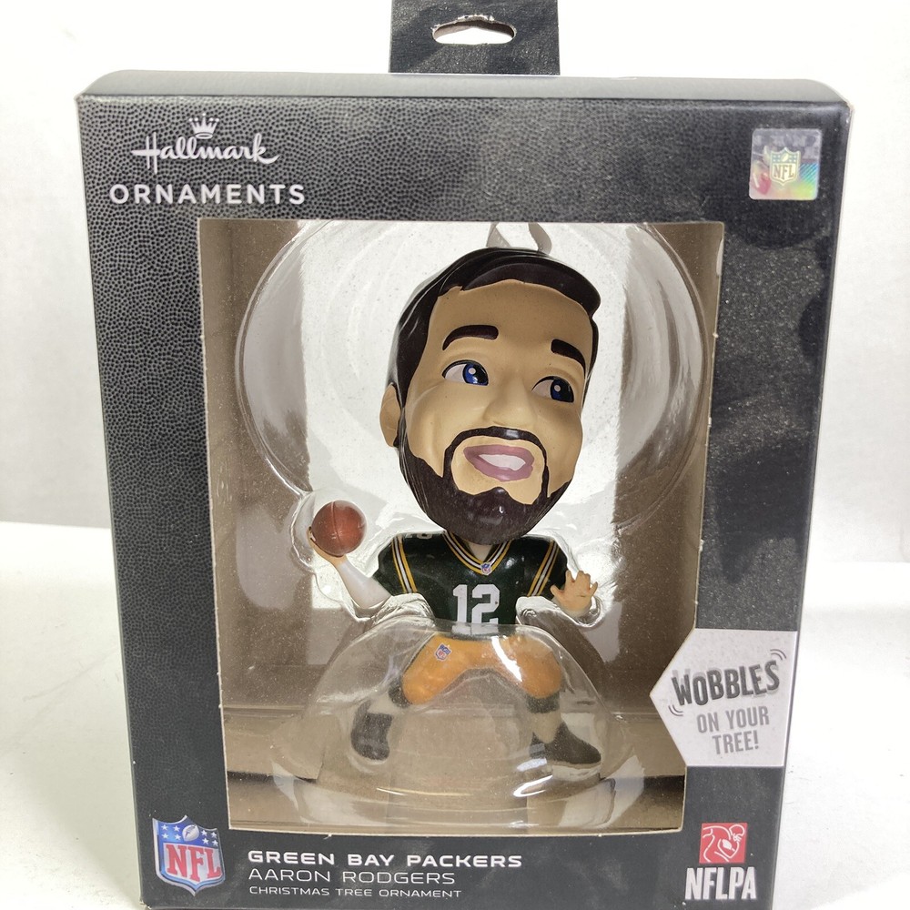 Aaron Rodgers Green Bay Packers NFL Bobblehead Hallmark Ornament-image