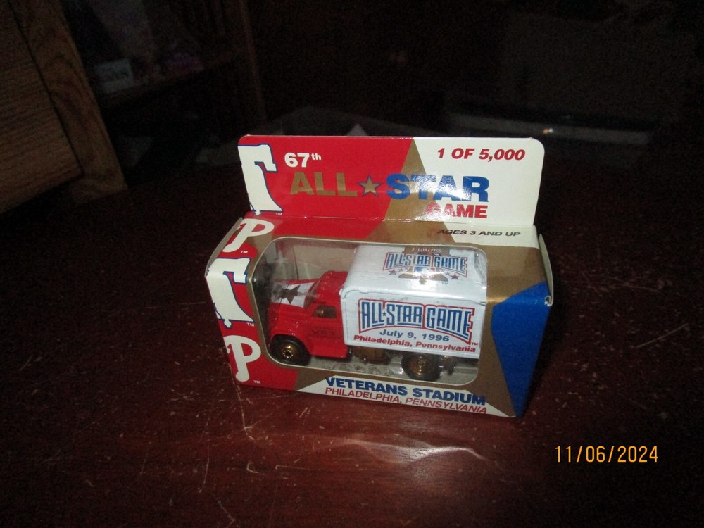 1996 Philadelphia Phillies Baseball All-Star Game Matchbox Truck