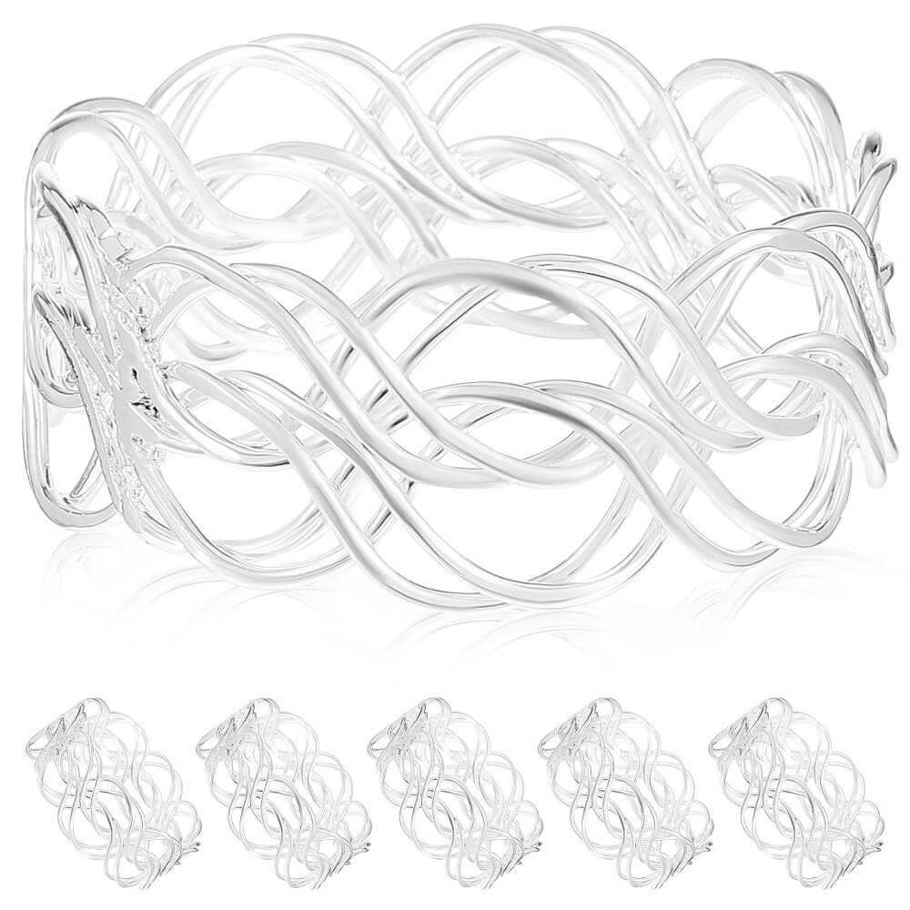 6 Pcs -woven Wedding Reception Decorations Party Napkin Rings